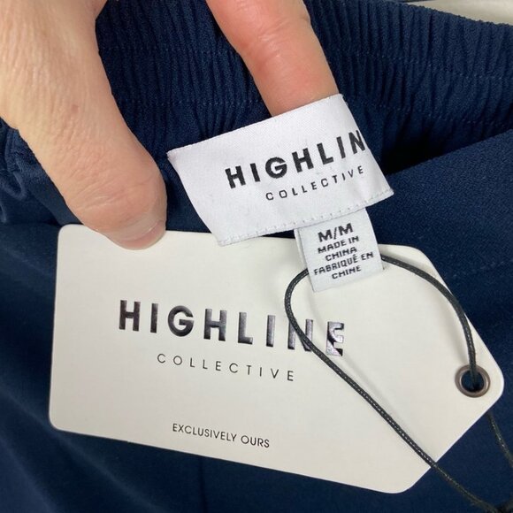 NWT‎ Retro Highline Side Stripe Track Pants Blue Size Medium New Tags Wide Leg M - Picture 3 of 13